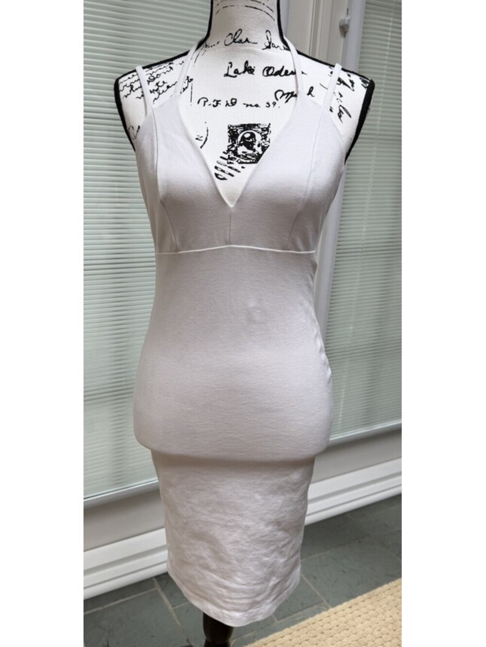Lulus Midi White Halter Cut Out Back Dress. Size XS. NWOT